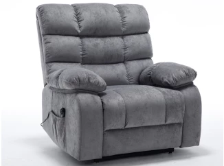 Křeslo s elektrickým polohováním Oscar Giant, šedá látka