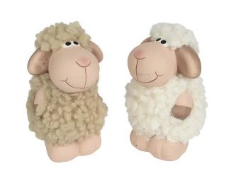 Dekorace (2 druhy) Ovce 9,5 cm