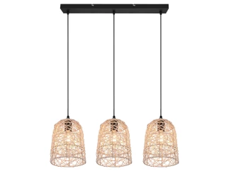 Závěsné stropní osvětlení Lovis, ratan