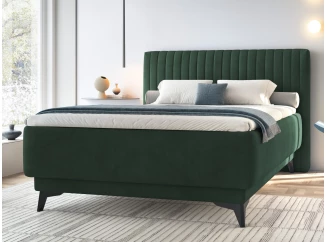Postel Kalla 140x200 cm, lahvově zelená látka