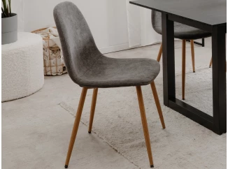 Jídelní židle Alisa, šedá strukturovaná látka