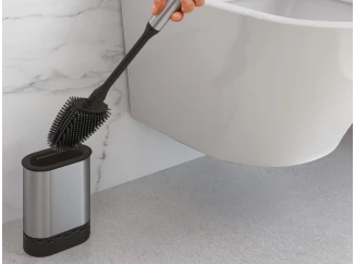 WC štětka plochá se stojanem Cleany, nerez