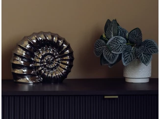 Dekorace ulita 20 cm, stříbrná