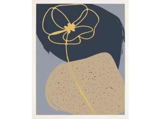 Rámovaný obraz Abstraktní květina I, 24x30 cm