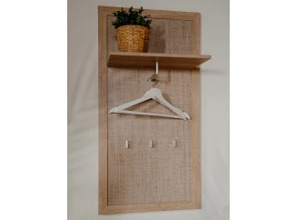 Předsíňový šatní panel Bali, dub sonoma/výplet