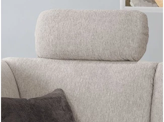 Podhlavník (opěrka hlavy) k sedačce Vito Janur, šedo-béžová látka