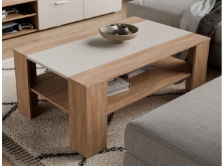 Konferenční stolek Pico, dub jantarový/béžový kašmír