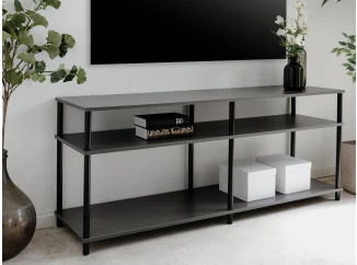 Široký regál/TV stolek Theo, antracitový