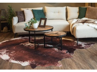 Imitace kravské kůže hnědé skvrny, 120x150 cm