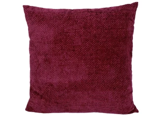 Dekorační polštář Chenille Cross 45x45 cm, červený