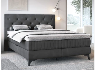 Postel Lusaka 180x200 cm, středně šedá látka