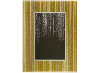 Fotorámeček skleněný 10x15 cm, zlatý třpytivý