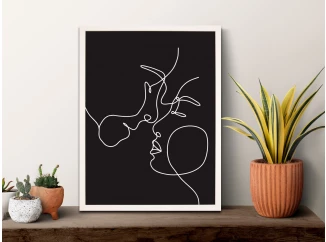 Rámovaný obraz Tváří v tvář I, 30x40 cm