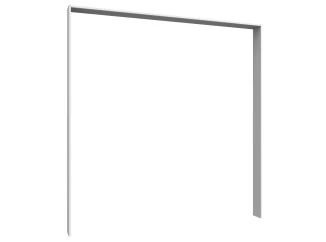 Paspartový rám k šatní skříni Emden, 138 cm, bílý
