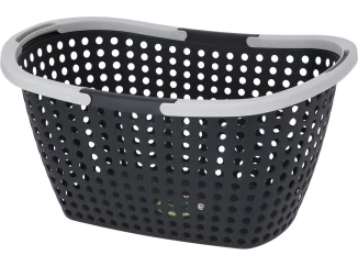 Nákupní košík 15 l, černý, recyklovaný plast