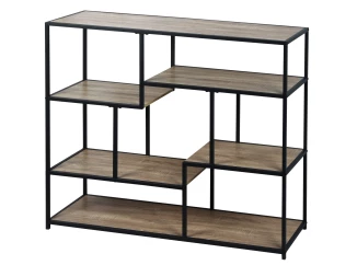 Regál Alessandro, 120 cm, černý/dub sonoma