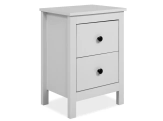 Noční stolek se 2 šuplíky Halmstad, bílý