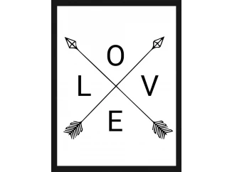 Rámovaný obraz Love, 30x40 cm