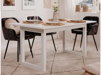 Rozkládací jídelní stůl Denver 160x90 cm, bílý