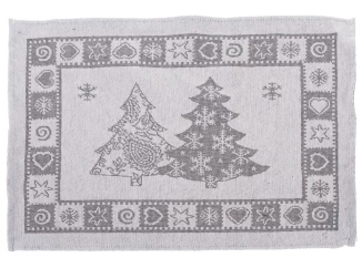 Vánoční prostírání Stromeček 48x33 cm, šedý