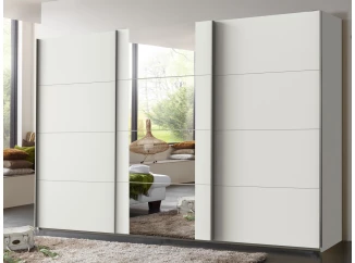 Šatní skříň Bern, šířka 313 cm/výška 208 cm, bílá