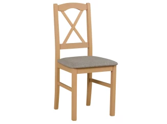 Jídelní židle Nila, dub sonoma/šedo-béžová látka