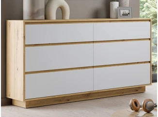 Komoda Foggia 153 cm, dub artisan/bílá