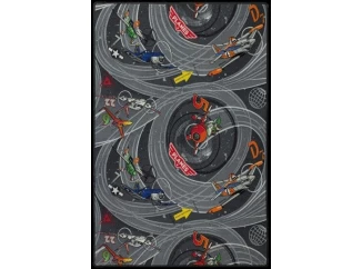 Dětský koberec Letadla 100x150 cm, černý