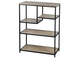 Regál Alessandro, 75 cm, černý/dub sonoma