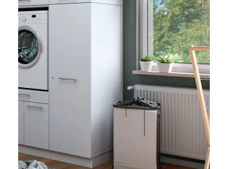 Víceúčelová skříň s policemi Mr. Sauber, 50 cm, bílá