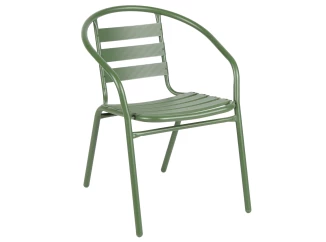 Kovová zahradní židle Bruto, zelená