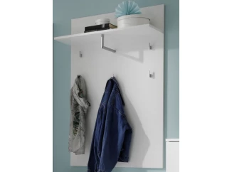 Nástěnný věšákový panel Spice, leskle bílý