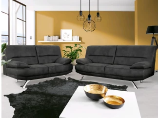 Sedací souprava Bruno 3-2, černá látka