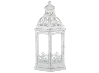 Lucerna Firola, velká 35 cm, bílá antik