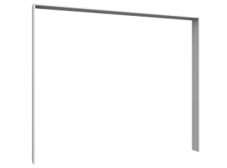 Paspartový rám k šatní skříni Emden, 228 cm, bílý