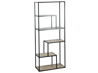 Regál Alessandro, 70 cm, černý/dub sonoma