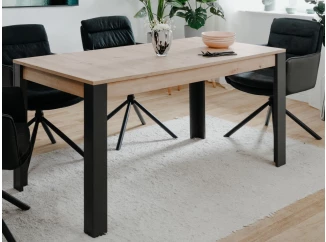 Jídelní stůl s rozkládací funkcí Talida 150x80 cm, dub artisan/černý