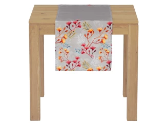 Běhoun na stůl 40x150 cm, slaměnky, šedý