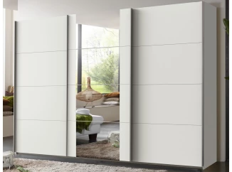 Šatní skříň Bern, šířka 313 cm/extra výška 236 cm, bílá