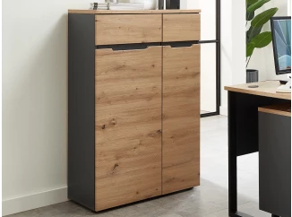 Úložná skříňka Memphis, 75 cm, dub artisan/grafit