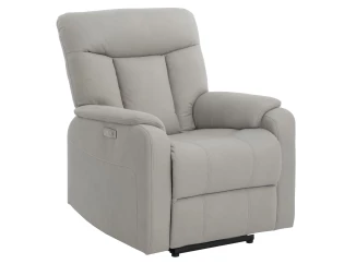 Křeslo s elektrickým polohováním Fiona, světle šedá látka