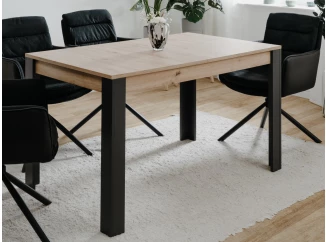 Jídelní stůl s rozkládací funkcí Talida 100x80 cm, dub artisan/černý