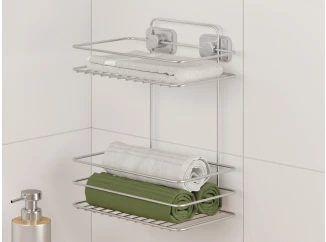 Koupelnová polička hluboká Reflex Luxy 2, chrometherm