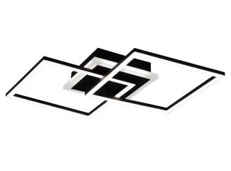 Stropní/nástěnné LED osvětlení Venida, černá mat, hranaté