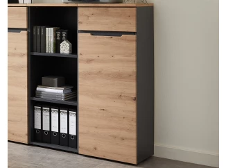 Úložná skříňka Memphis, 45 cm, dub artisan/grafit