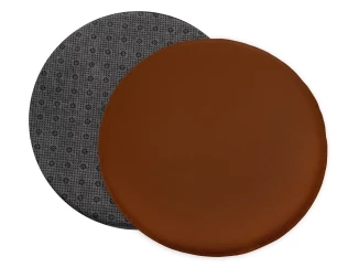 Podsedák na židle hnědý 38 cm, imitace kůže