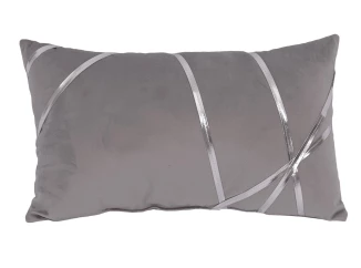 Dekorační polštář Vanessa 30x50 cm, stříbrný