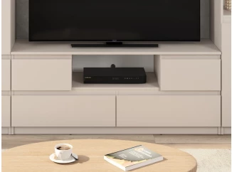 TV skříňka Carlos, béžový kašmír, šířka 140 cm