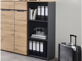 Nízký regál Memphis, 45 cm, dub artisan/grafit