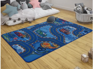 Koberec Auta 100x150 cm, modrý